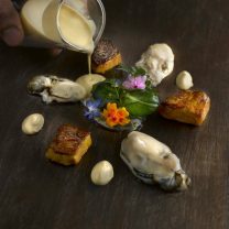 huitre bouillon foie gras